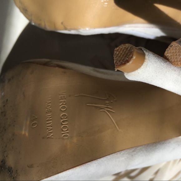 Giuseppe Zanotti White Fringe Heels Size 10 - Picture 5 of 8